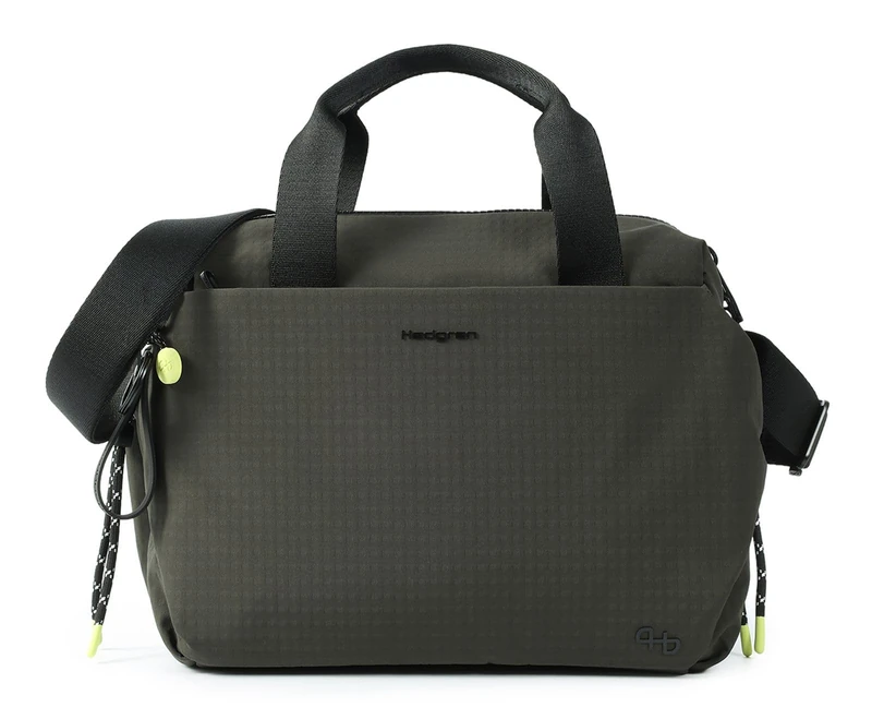 Hedgren Tomoko Handbag Shoulder Bag 2 Handles Black Ink Dark Green