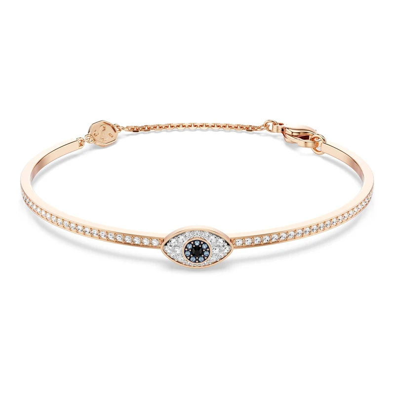 Swarovski Symbolica Bangle, Eye, Multicolored, Rose Gold-Tone Plated