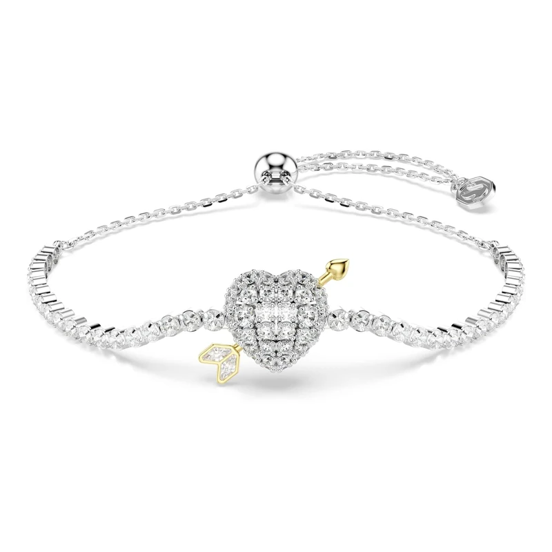 Swarovski Idyllia Heart and Arrow Rhodium Plated Bracelet