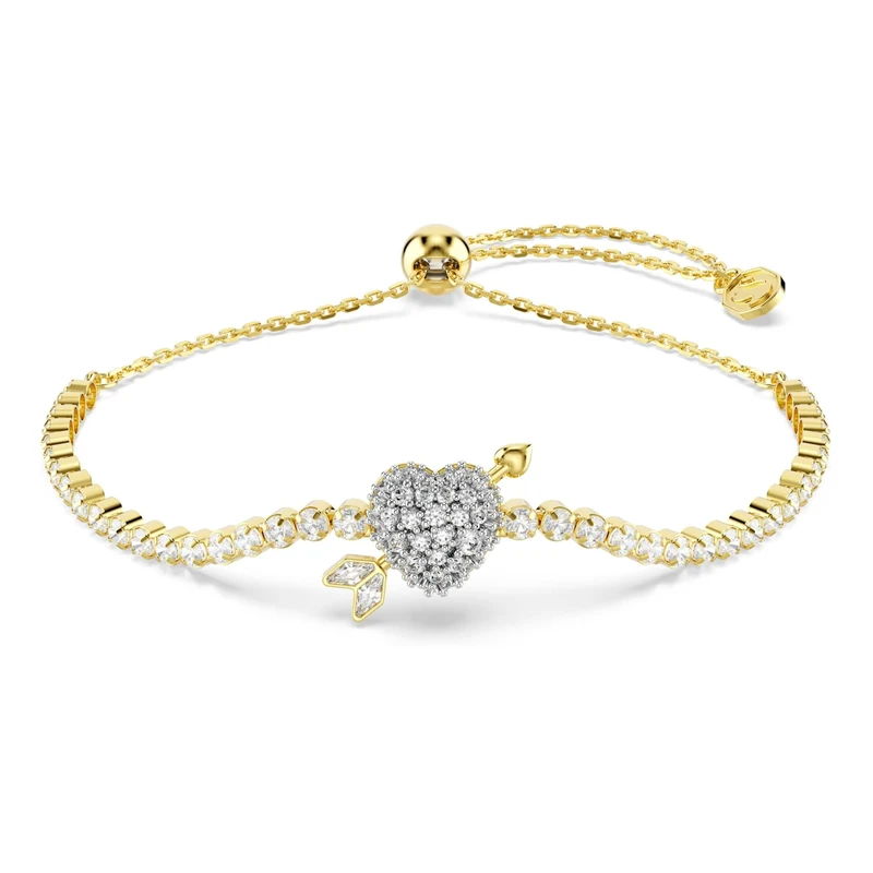 Swarovski Idyllia Heart With Arrow Gold-Tone Bracelet