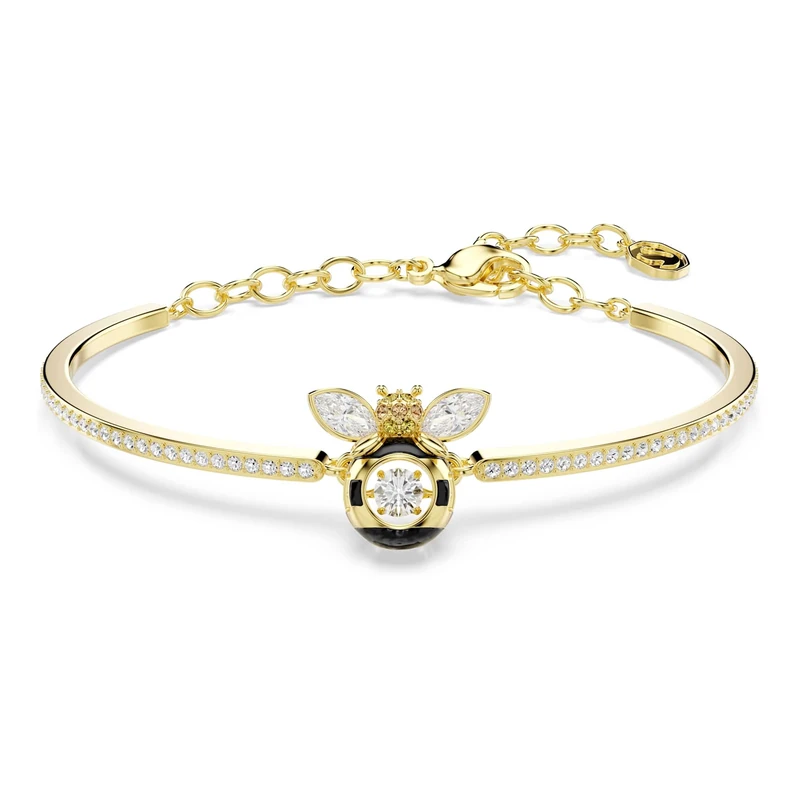 Swarovski Idyllia Bracelet, Mixed Cuts, Bee, Multicolored, Gold-Tone Plated