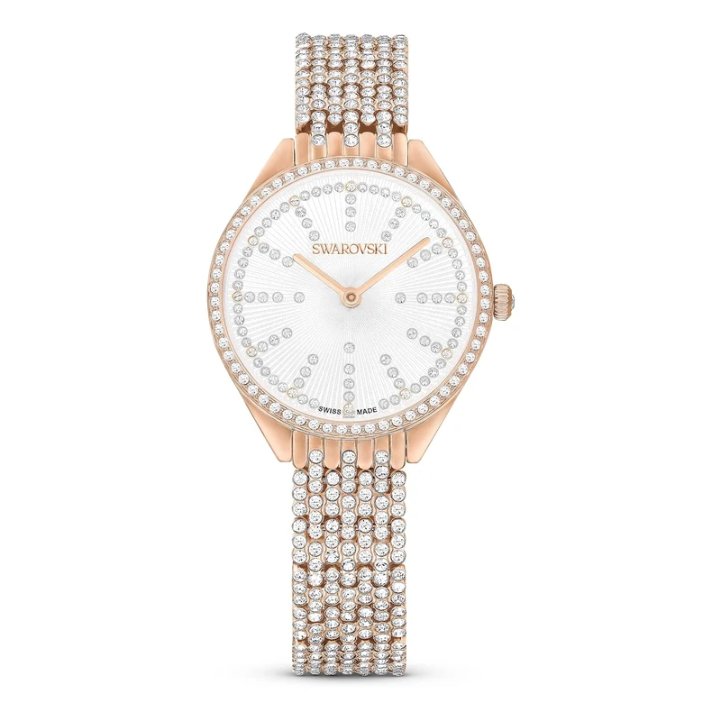 Swarovski Attract Watch, Swiss Made, Metal Bracelet, Rose Gold Tone, Rose Gold-Tone Finish