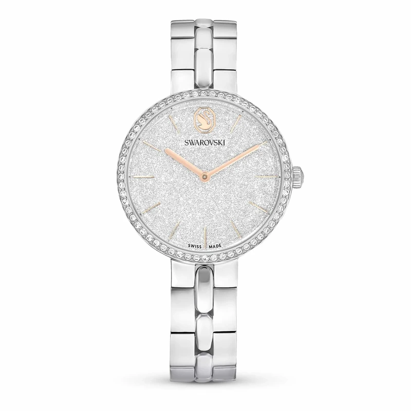Swarovski Cosmopolitan Watch, Swiss Made, Metal Bracelet, Silver Tone, Stainless Steel