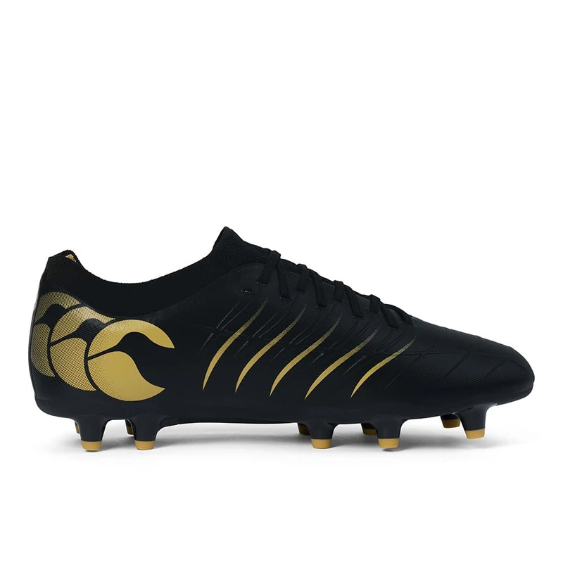 Canterbury Adult Unisex Ccc Phoenix 2.0 Pro Firm Ground Rugby Boot, Black/Gold, 14