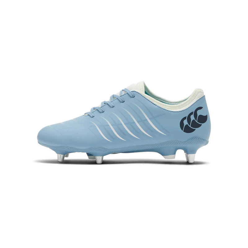 Canterbury Adult Unisex Phoenix 2.0 Team Soft Ground Rugby Boot, Mountain Spring Grey/White, 10