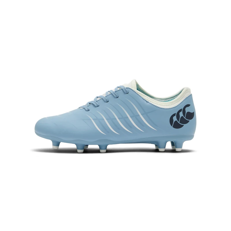 Canterbury Adult Unisex Phoenix 2.0 Team Firm Ground Rugby Boot, Mountain Spring Grey/White, 8.5