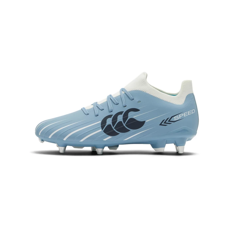 Canterbury Adult Unisex Speed Falcon 2.0 Pro Soft Ground Rugby Boot, Mountain Spring Grey/White, 15