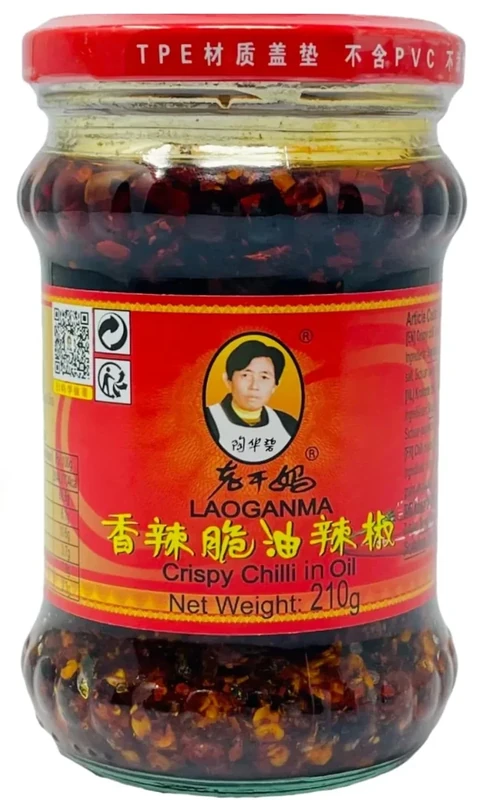 Blissify - Lao gań ma Crispy Chilli Oil 210g Each (Pack of 1) – Famous Traditional Chinese Spicy Chilli Oil for Cooking, Dipping, and Topping