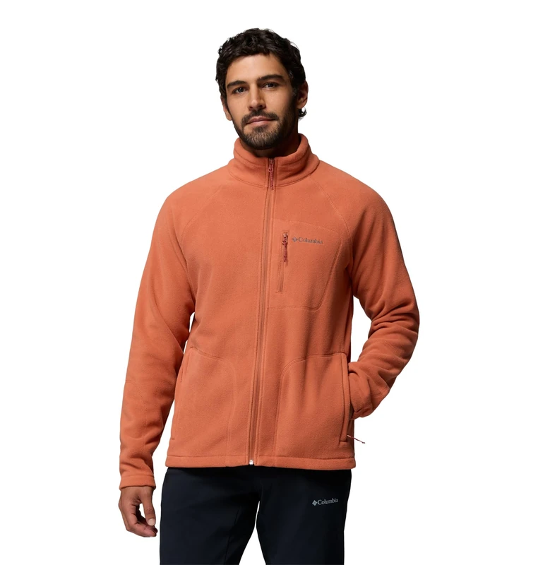 Columbia Men's Fast Trek 2 Full Zip Fleece, Full Zip Fleece Jacket, Teak Brown, Large