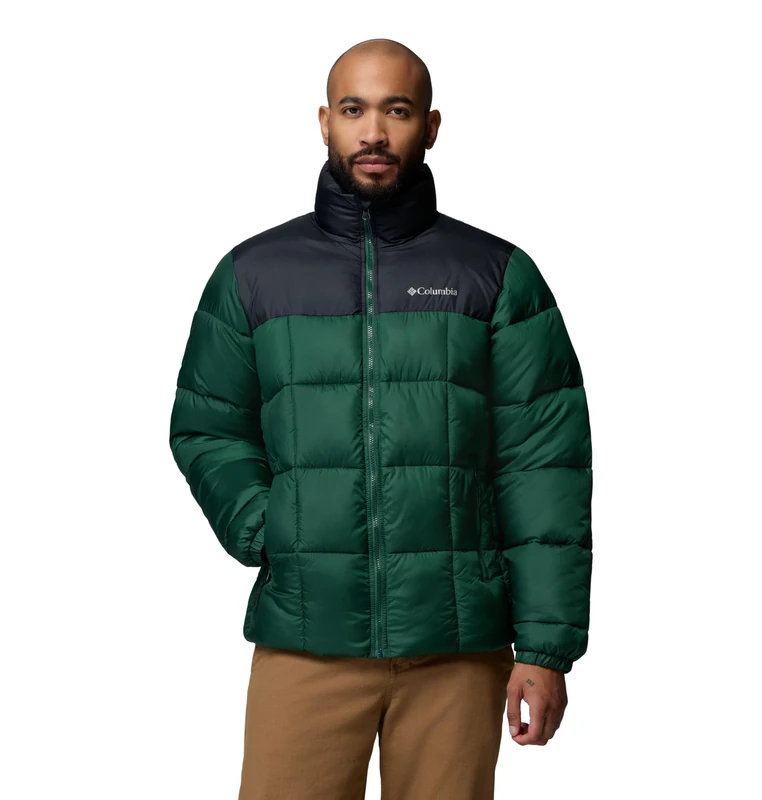 Columbia Men's Puffect 4 Jacket, Puffer Jacket, Rain Forest/Black, XX-Large
