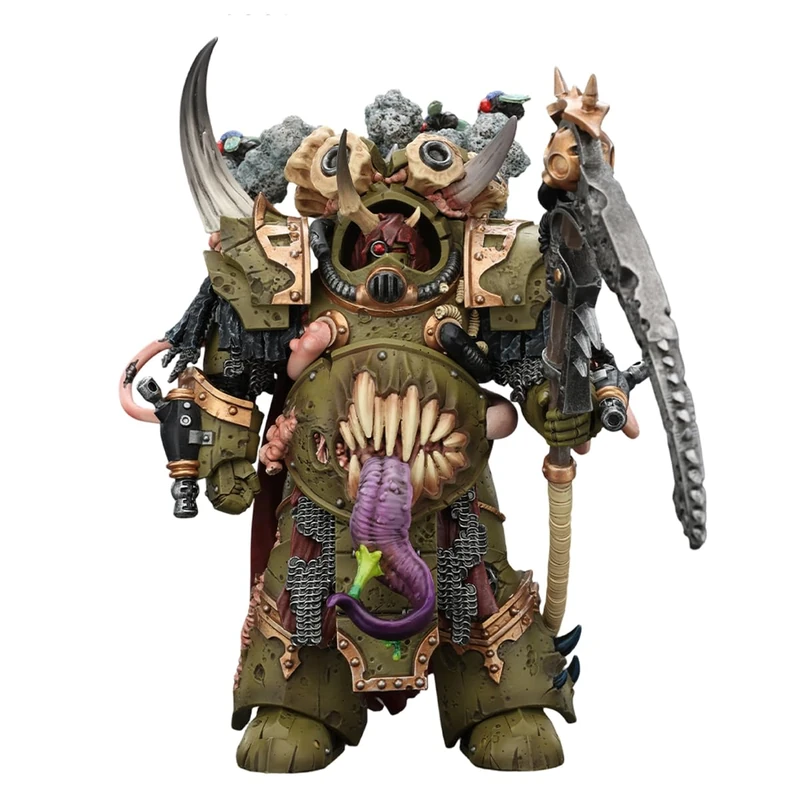 JOYTOY Warhammer 40K 1/18 Action Figure Death Guard Deathshroud Terminator Champion with Manreaper and Plaguespurter Gauntlets Collection Model Pre-Order