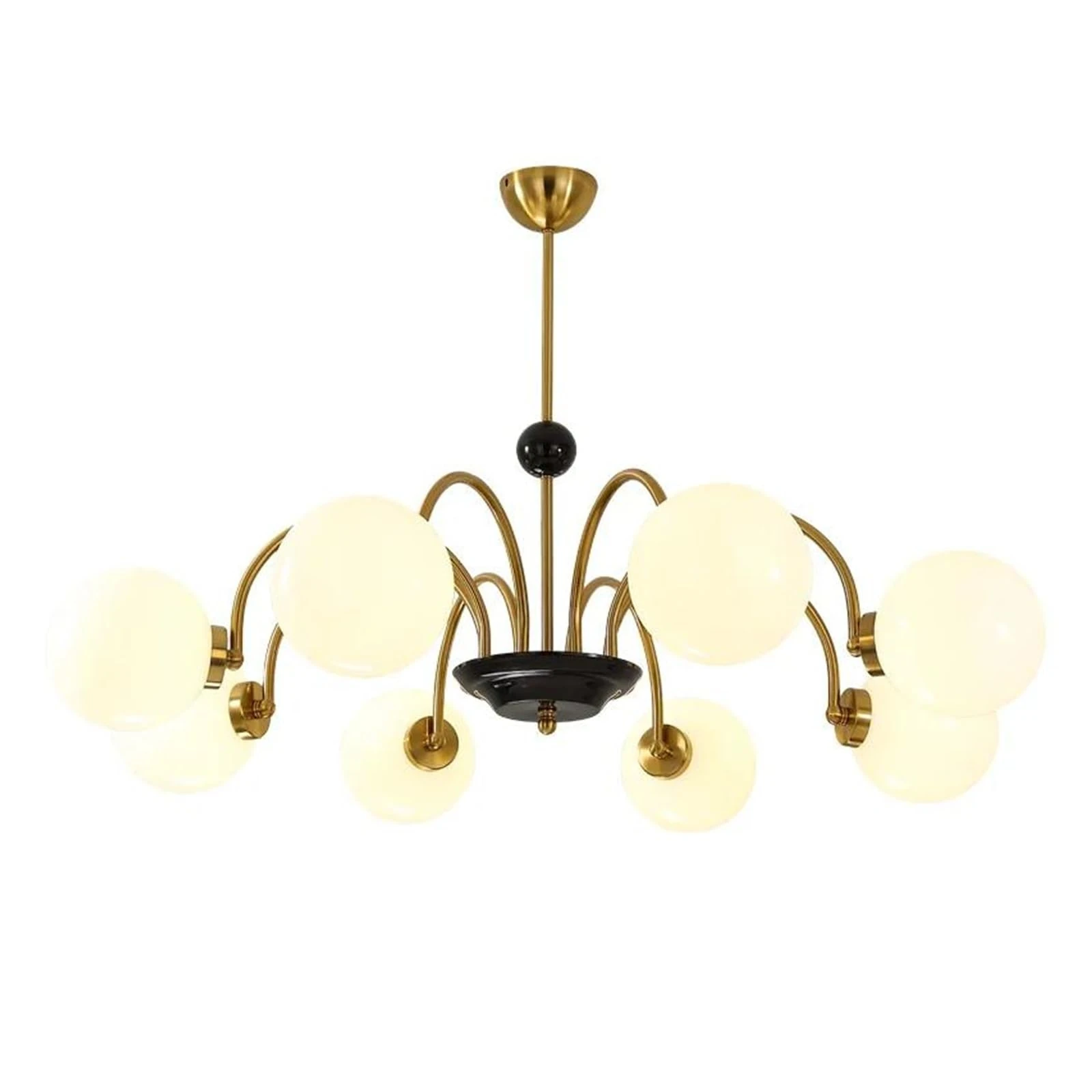 Pendant Lights, Modern Minimalist Art Glass Chandelier Designer Lamp Dining Bedroom Living Room Lamps(8heads Gold)