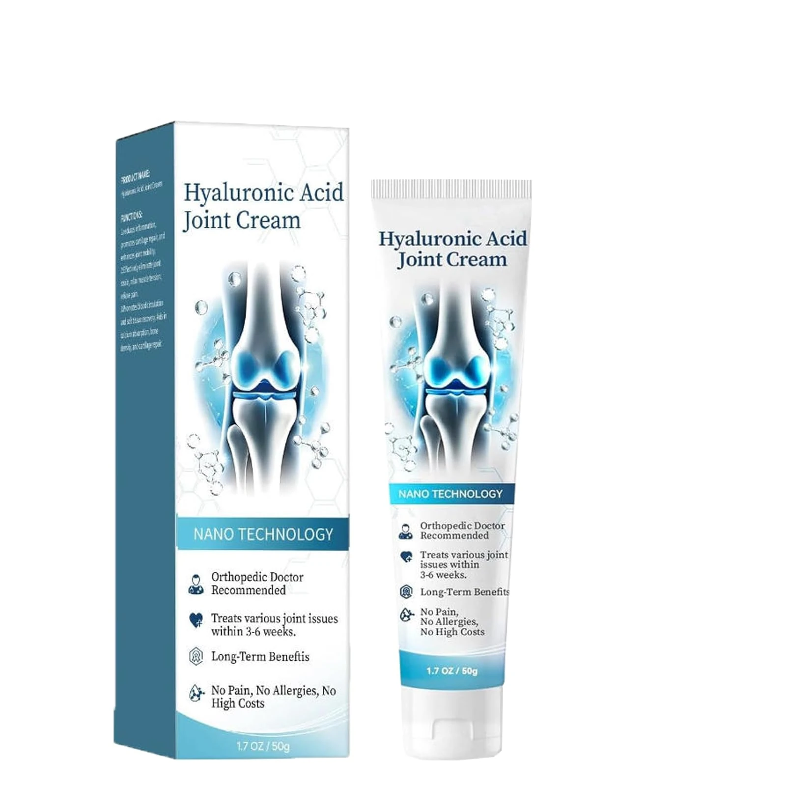 Herbaflex Joint Cream,Hyaluronic Acid Joint Cream,Advanced Joint Care Cream, Relief for Hands, Foot, Knee (1PCS)