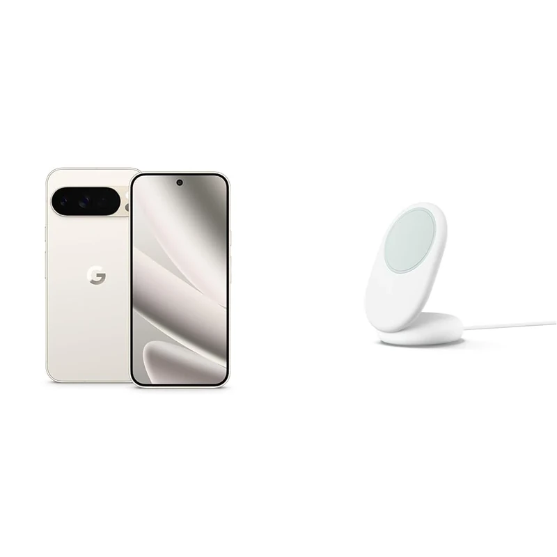 Google Pixel 10 Pro XL – Smartphone ohne SIM-Lock, mit Gemini, Dreifach-Rückkamera, mehr als 24 Stunden Akkulaufzeit und 6,8 Zoll großem Super Actua-Display – Porcelain, 512GB With Pixelsnap Charger