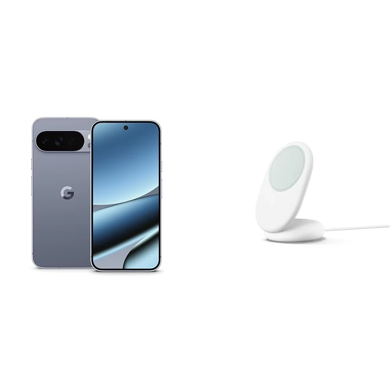 Google Pixel 10 Pro XL – Smartphone ohne SIM-Lock, mit Gemini, Dreifach-Rückkamera, mehr als 24 Stunden Akkulaufzeit und 6,8 Zoll großem Super Actua-Display – Moonstone, 512GB With Pixelsnap Charger