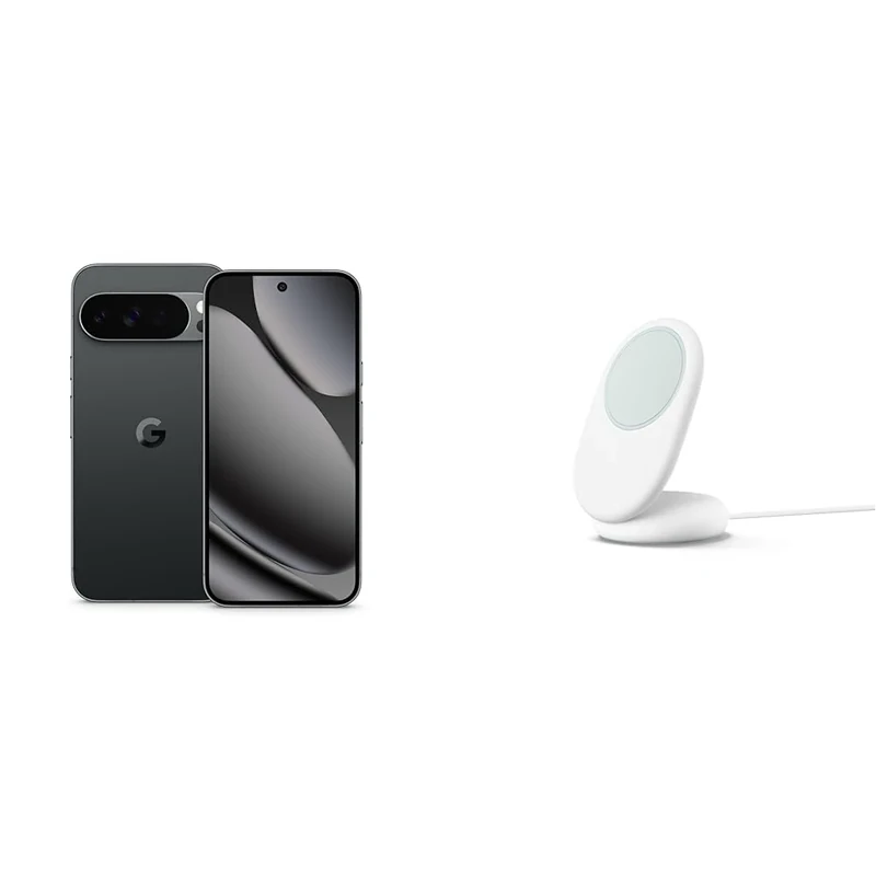 Google Pixel 10 Pro XL – Smartphone ohne SIM-Lock, mit Gemini, Dreifach-Rückkamera, mehr als 24 Stunden Akkulaufzeit und 6,8 Zoll großem Super Actua-Display – Obsidian, 256GB With Pixelsnap Charger