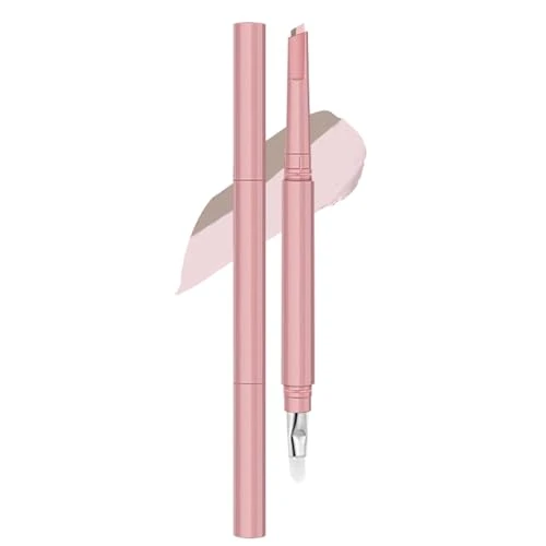 Eye Brightener Stick, Double Ended Cream Highlighter Stick, 2-in-1 Cream Contour Brightener Pencil for Enhancing Face Beauty Girlfriend Women Commuting Dating Daily Makeup Routine