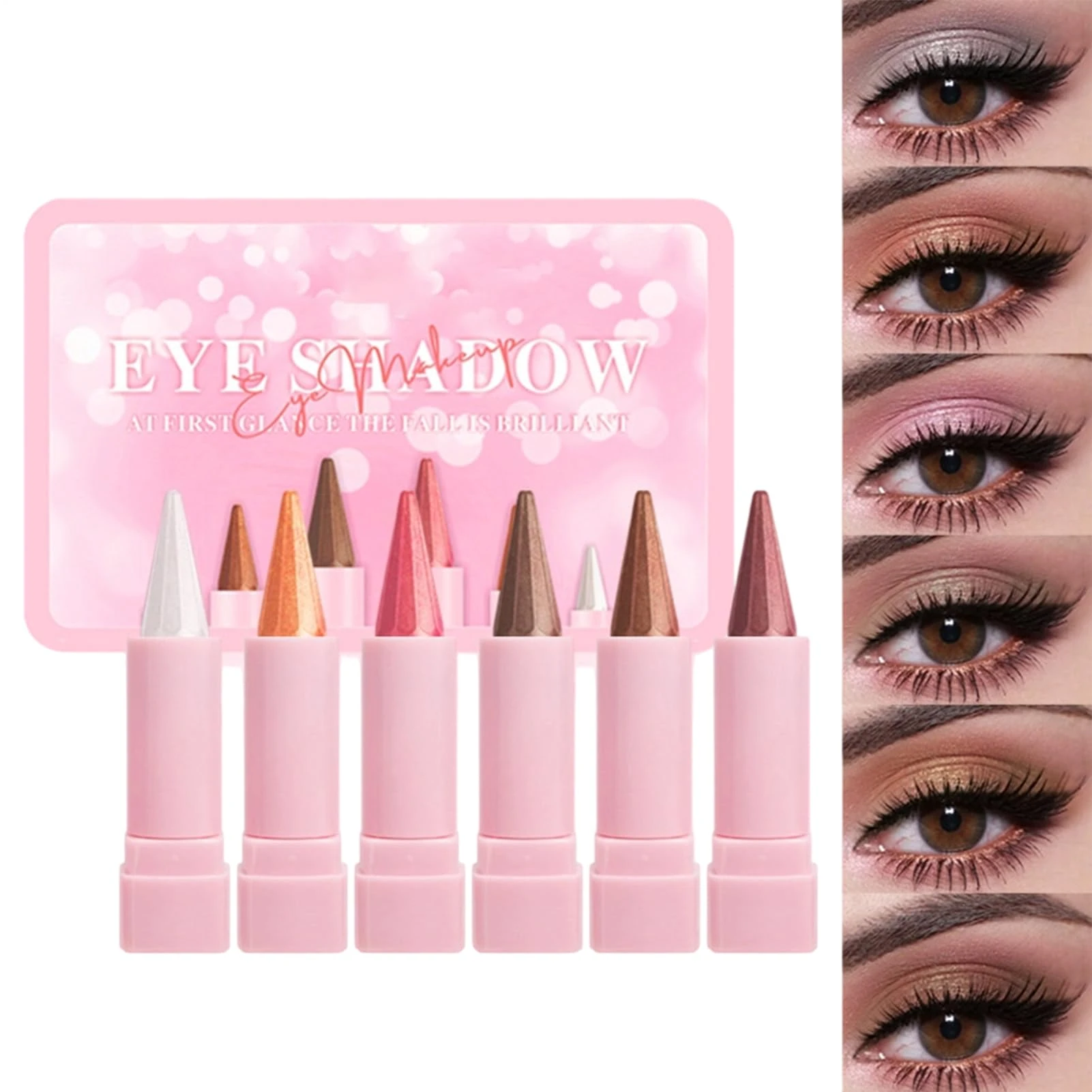 Eye Liner Glitter, Facial Makeup Supplies | Makeup Eyeshadow Pencil,for Women Girls Ladies Beauty Lovers Cosplay Fans Performers Brides Shopping Dance Dating Wedding Party