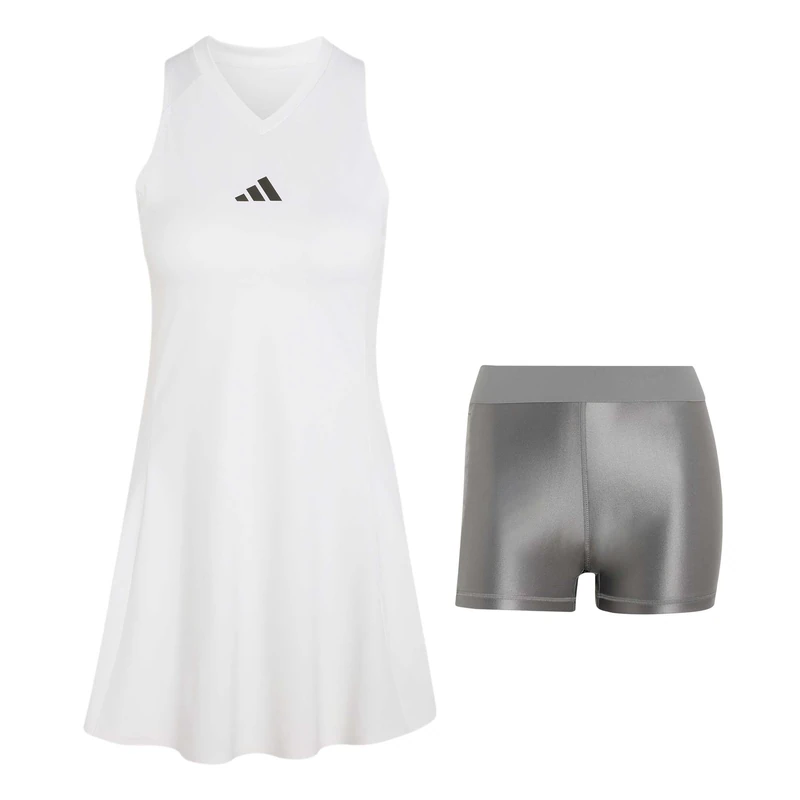 adidas Women's Climacool Tennis Y-Dress Pro Dress, White, L
