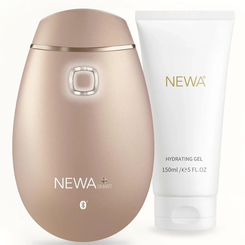 NEWA RF Wrinkle Reduction Device (Wireless), Home Use Tightening Device for Skin Rejuvenation, Wrinkle Removal,Skin Tightening,Light Spots-Professional Skin Care Facial Device (Gold Cordless)
