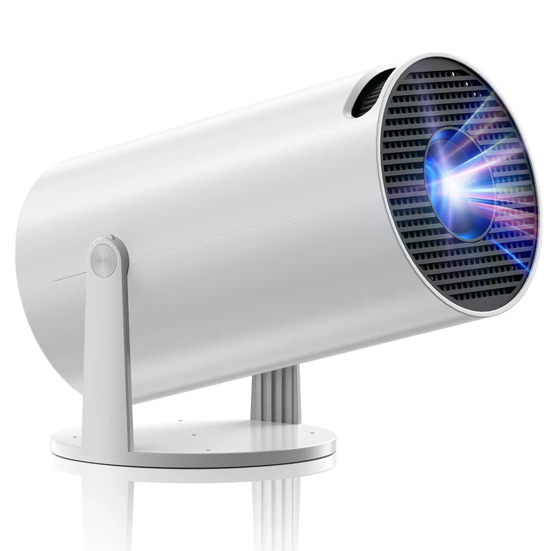 Mini Projector with WiFi and Bluetooth, Portable Projectors Support 4K, Automatic Keystone Correction 220° Rotation Android 11.0 Smart Projector, Outdoor Projectors for Bedroom Home Cinema