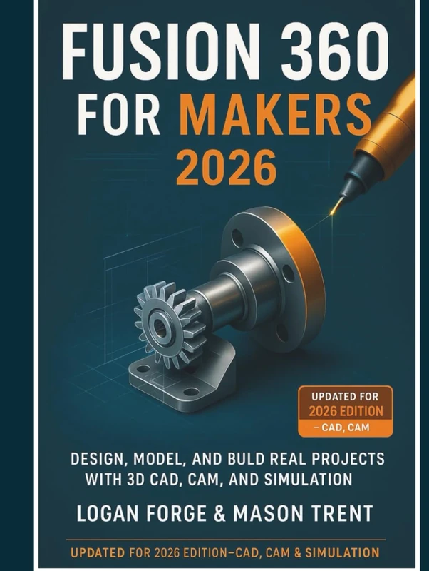 Fusion 360 for Makers 2026: Design, Model, and Build Real Projects with 3D CAD, CAM, and Simulation (The Complete CAD Learning Series)