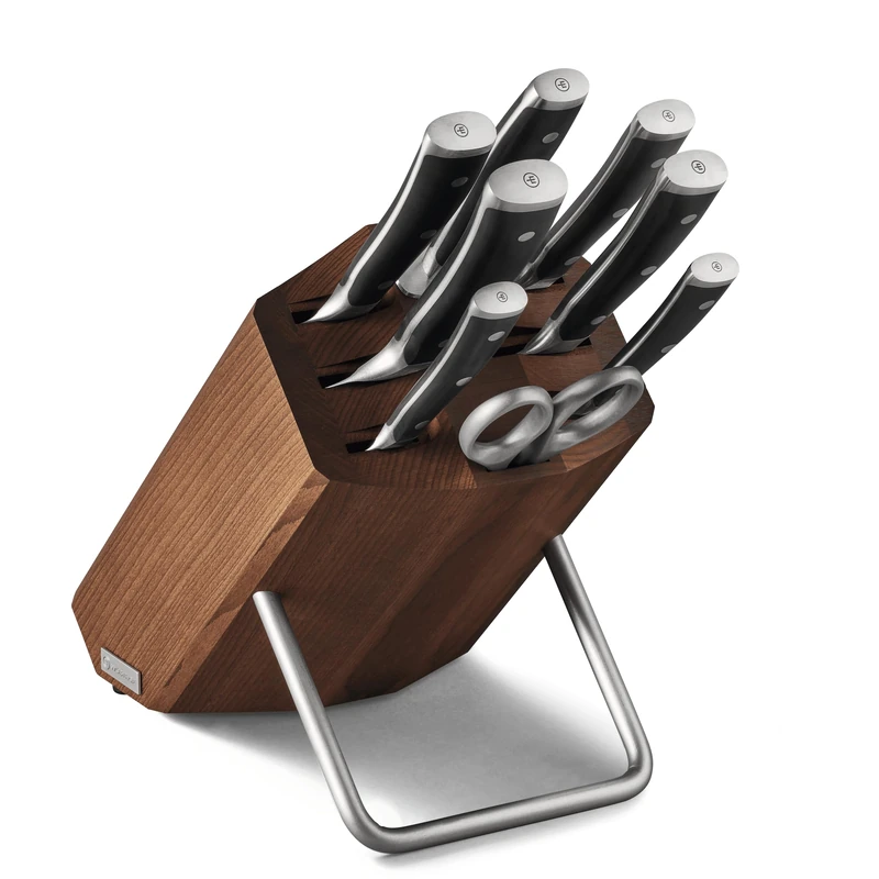 WÜSTHOF Classic Ikon 9-piece Knife Block Set | Heat Treated Beech