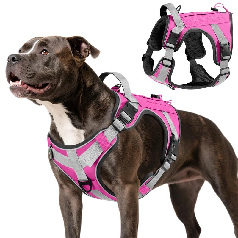VavoPaw Tactical Dog Harness - No Pull Reflective Pet Vest