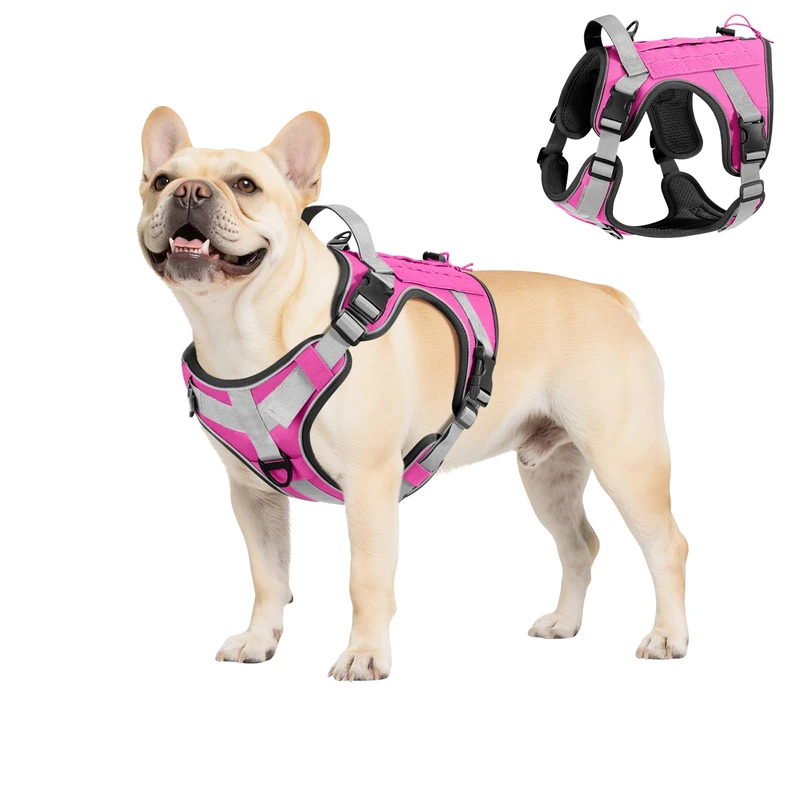 VavoPaw Tactical Dog Harness - No Pull Reflective Pet Vest