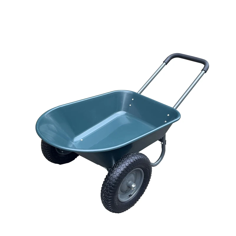 GarveeHome Sack Truck with 2 Pneumatic Wheels, Wheelbarrow 272 kg, Large Wheelbarrow, Handcart Dumper, Dump Truck for Home and Yard, Garden Trolley, Transport Trolley