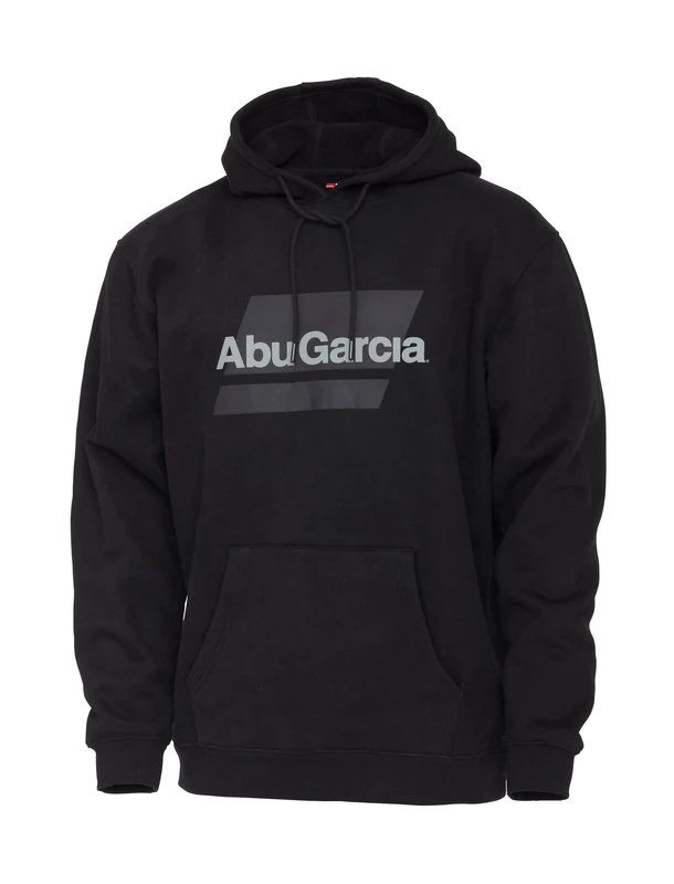 Abu Garcia Flag Logo Hoodie | Premium Pullover Fleece for Anglers | Soft 50/50 Cotton-Poly Blend | Warm, Comfortable Outdoor Hoodie | Fishing, Boating, Casual Wear | Black | M - Image 1