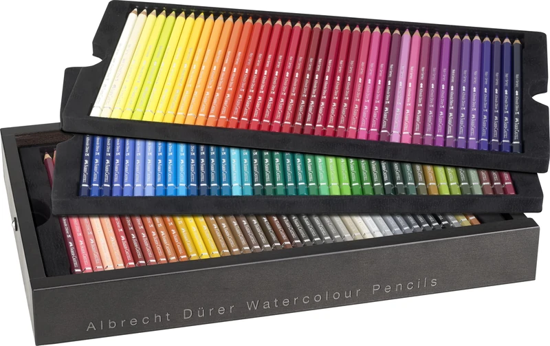 Faber-Castell Albrecht Dürer 117514 Watercolour Pencils, 120 Artist's Colouring Pencils in Exclusive Wooden Case, Pen Set for Adults