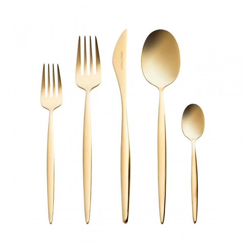 Karaca Lızbon Matte Gold 6 Person 30-Piece Cutlery Set