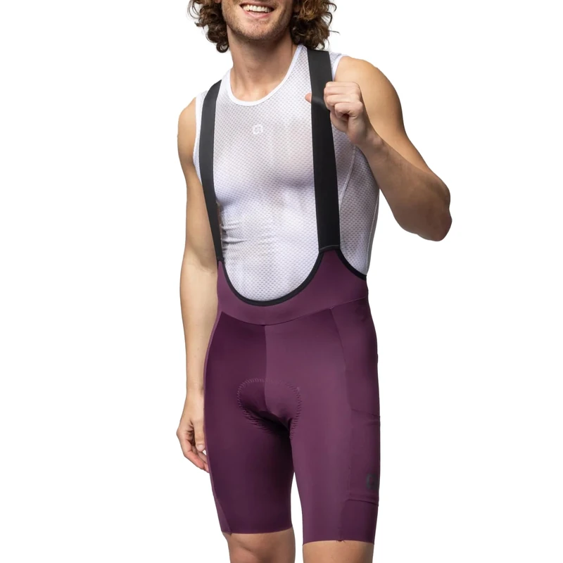 Alé Cycling Men's Off Road - Gravel Gravel-Pro Bib Shorts, Prune, XXL