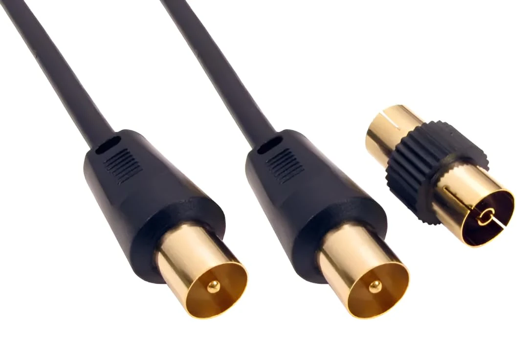 SSL Satellites - 1,2.3,4,5,10,15,20 Metre Male to Male RF TV Aerial Lead Cable Coaxial Extension Female Digital with Coupler (20 Meter)