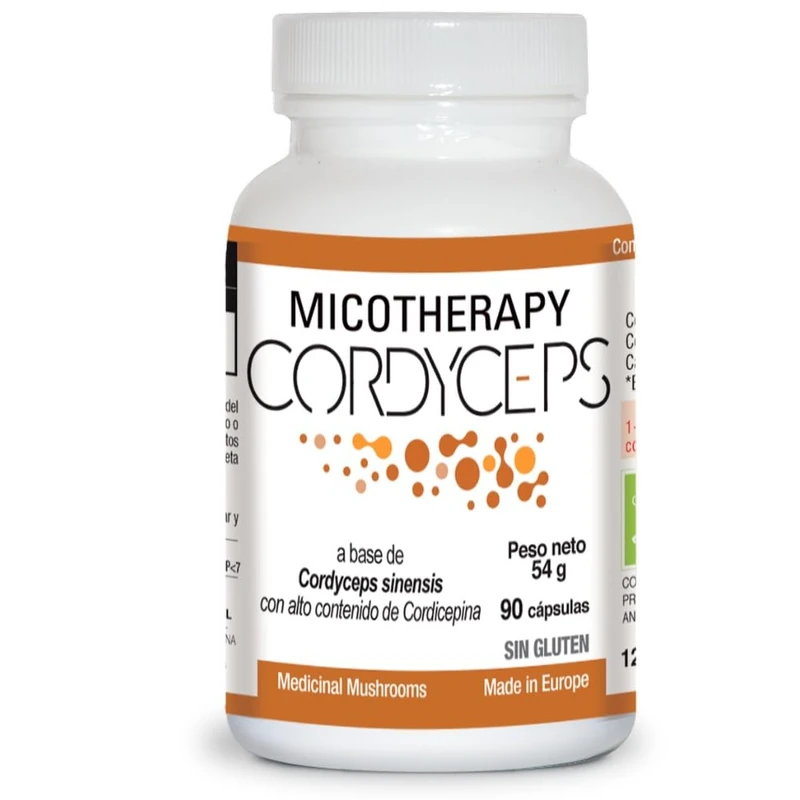 MICOTHERAPHY Cordyceps Sinensis 90 Capsules Improves Vitality, Increases Energy, Improves Physical and Mental Stress, Reduces Inflammation, Maintains Hormonal Levels in Balance