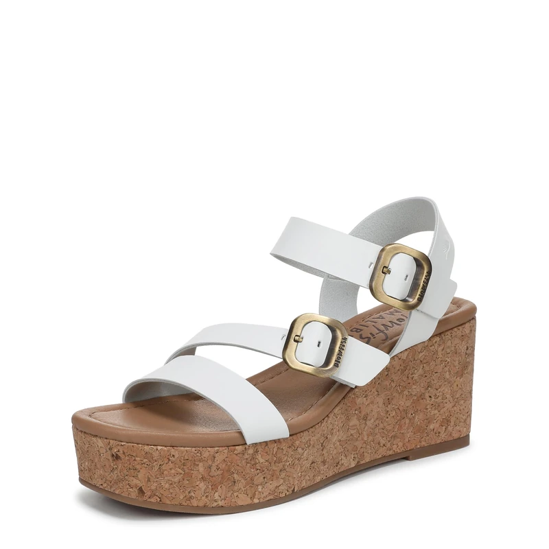 Blowfish Malibu Women's Ali Wedge Sandals, White, Medium Fit, UK 6 - Image 1