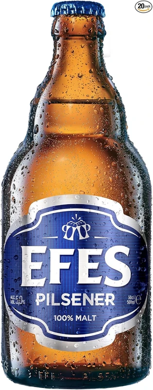 Efes Pilsner Lager - Turkish Pilsener 20 x 500ml Bottles