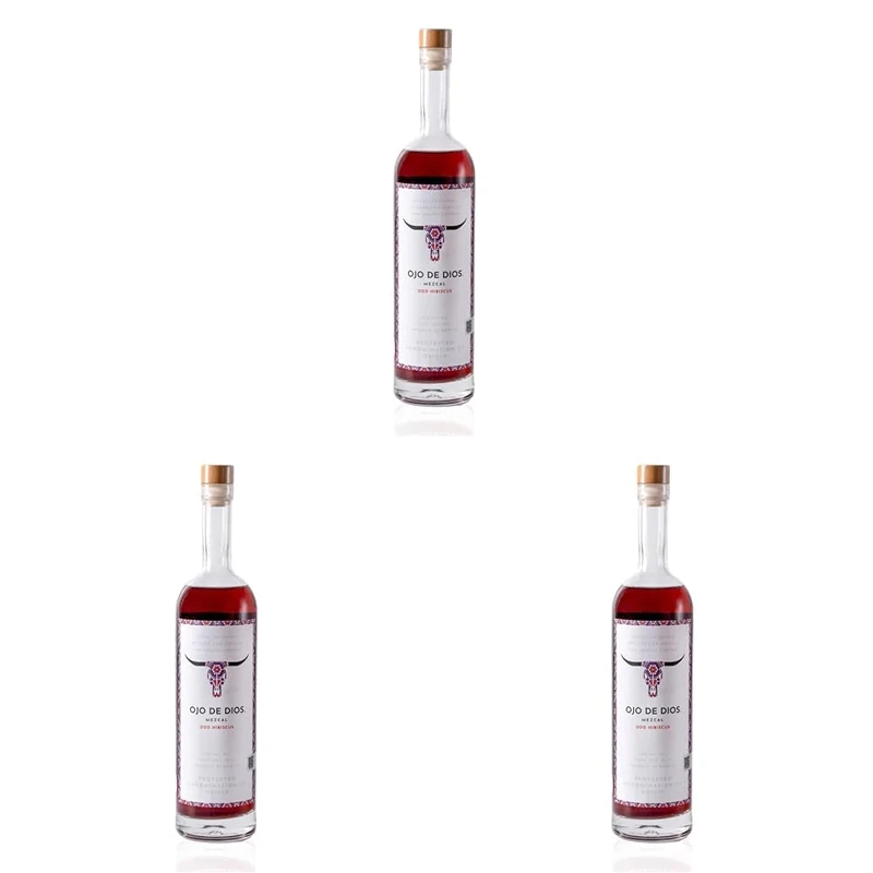 Ojo De Dios Hibiscus Mezcal 70 cl | Award Winning Spirit | Handcrafted from Agave | Sustainably Farmed | Perfect Father’s Day Gift for Dad | Ideal for Cocktails & Sipping (Pack of 3)