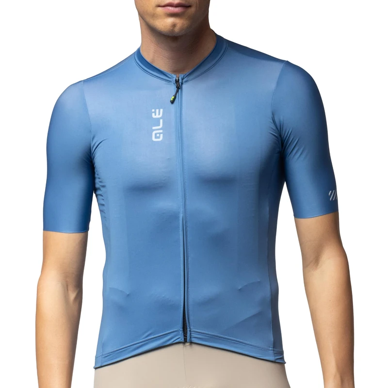 Alé Cycling Men's Pragma Colour Block Short Sleeve Cycling Jersey, Cerulean Blue, L
