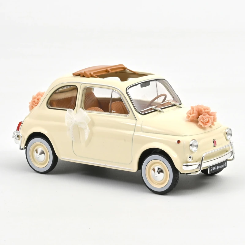 Fiat 500 L 1968 White Ivory Wedding Gift 1/18