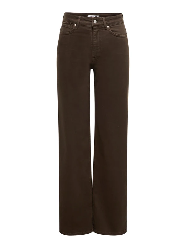 ONLY Jeans ONLMADISON High Waist Wide Leg Fit Jeans 30, Dark Brown Denim, XL / L30