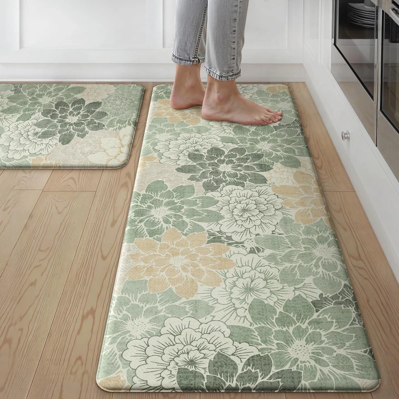 GENIMO Anti Fatigue Kitchen Mats for Floor 2PCS, Cushioned Standing Mats