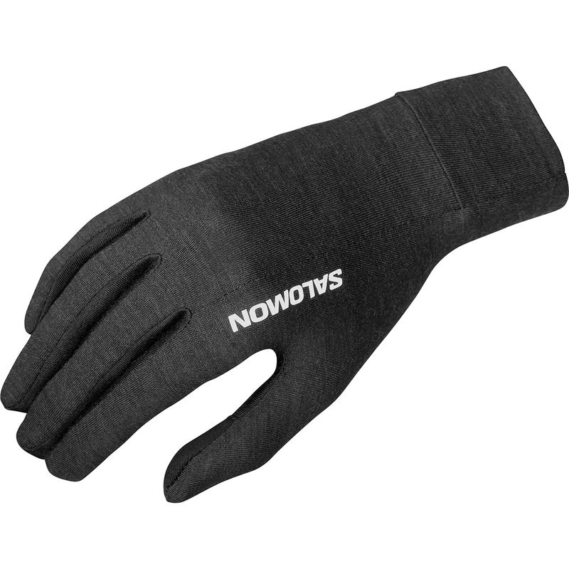 Salomon MERINO GLOVES U-DEEP BLACK - Image 1