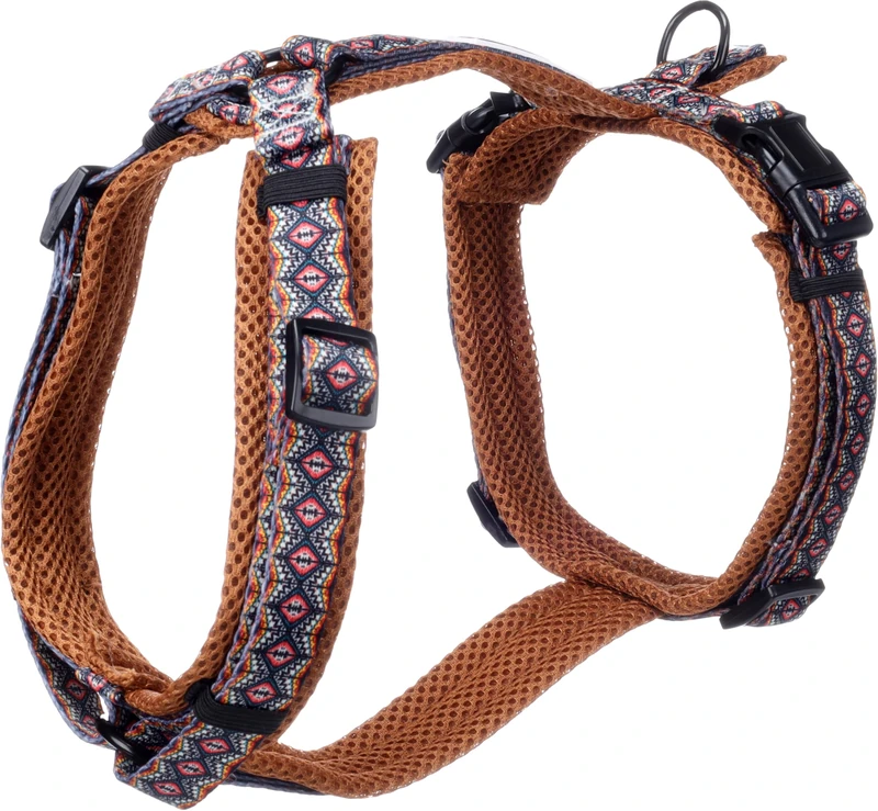 Flamingo Dog Harness Y-shape Canggu Blue M 46-74cm 52-74cm 20mm