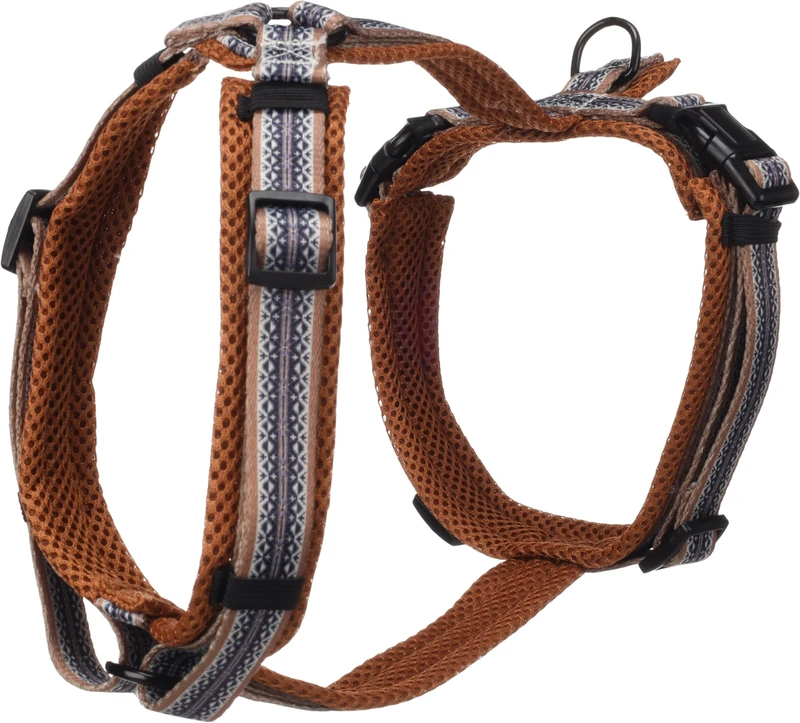Flamingo Dog Harness Y-shape Ubud Black M 46-74cm 52-74cm 20mm