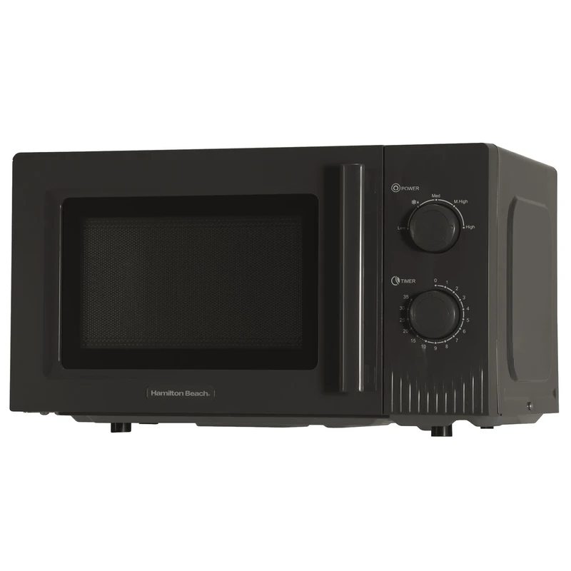 Hamilton Beach Microwave, 20L, Miami, 800W, Manual Dial Controls, Quick Defrost, 35 Min Timer, 5 Cooking Levels, Charcoal Grey - HBMX20CH - Image 1