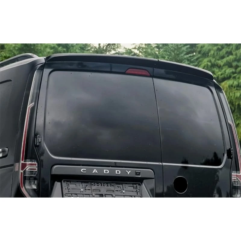 AutoStyle Roof spoiler compatible with Volkswagen Caddy V Box/MPV 2020- (with 2 barn doors) (ABS Glossy Black)