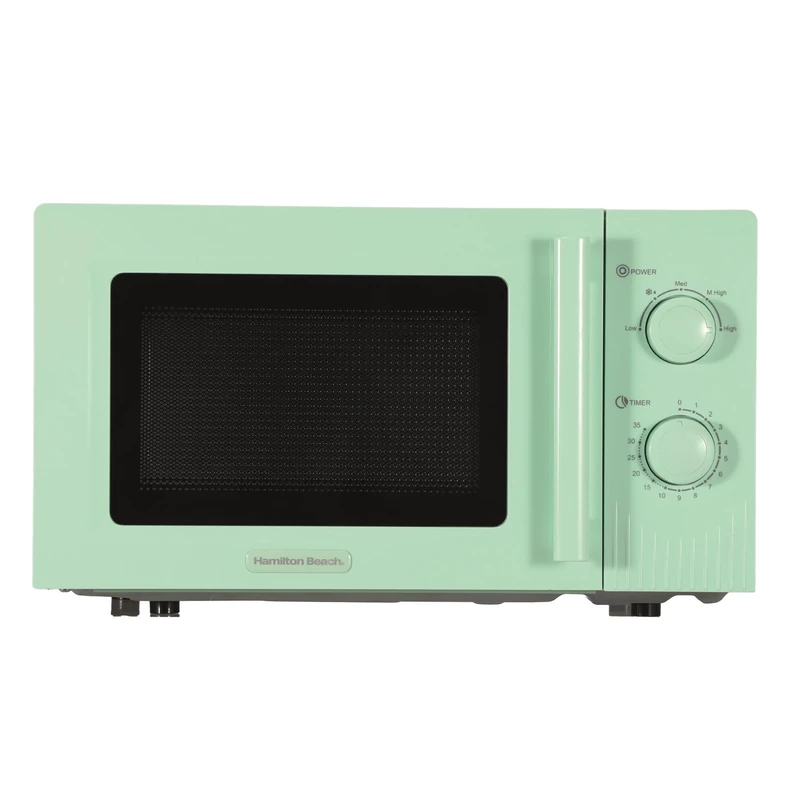 Hamilton Beach Microwave, 20L, Miami, 800W, Manual Dial Controls, Quick Defrost, 35 Min Timer, 5 Cooking Levels, Mojito Mint - HBMX20M - Image 1
