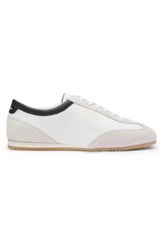 BOSS Men's Lineor_Lowp_sdtb 10266544 01Low-Profile Trainers, Open White, 12 UK